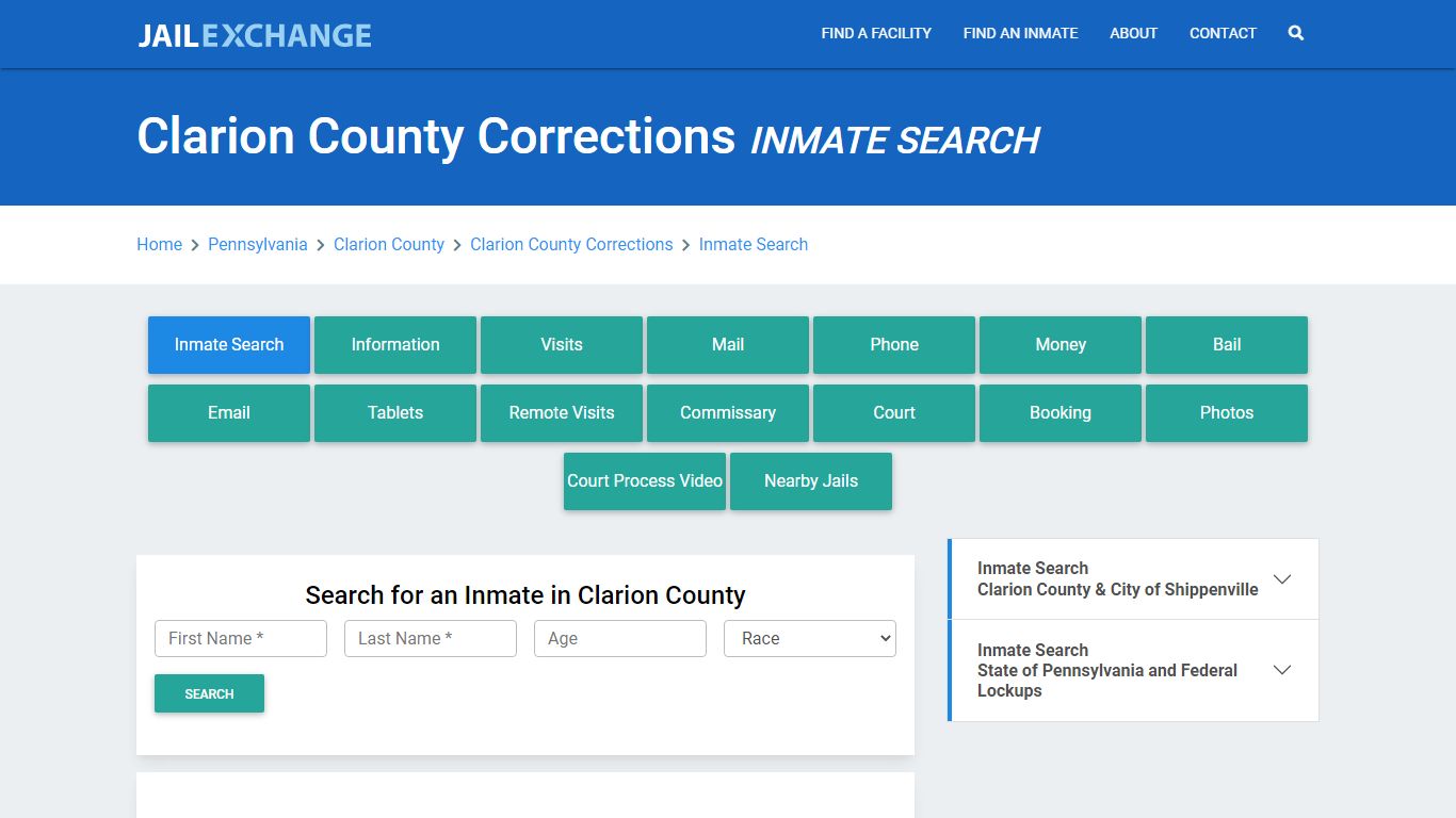 Clarion County Corrections, PA Inmate Search: Roster & Mugshots